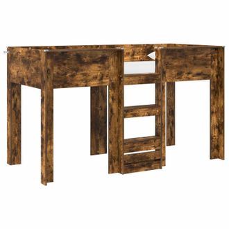 vidaXL Cama Litera Para Ni&ntilde;os Roble Ahumado 75 X 190 Cm Vidaxl