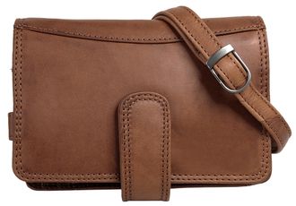 Cluty Umh&auml;ngetasche CLUTY, Damen, Gr. B/H/T: 18cm x 13cm x 9cm onesize, braun (cognac), Leder, gepflegt, Taschen Umh&auml;ngetasche, echt Leder