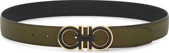 Ferragamo Double Finish Buckle Reversible Gancini Belt