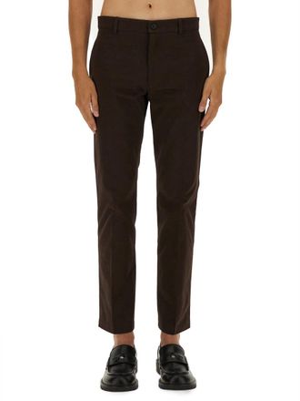 Burberry Cotton Chino Trousers - Brown