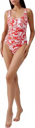 Melissa Odabash Nevada Floral One Piece Swimsuit In Red