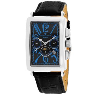 Christian Van Sant Mens Prodigy Black Rectangle 33mm
