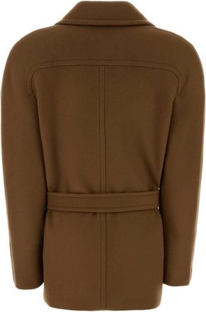 Stella McCartney Womens Coat Brown Cupro Wool