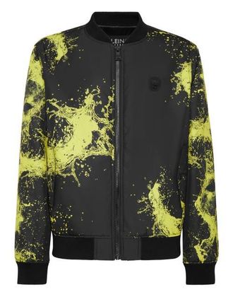 Plein Sport Bomber Splash Men in Black at Nordstrom, Size Xxx-Large Eu