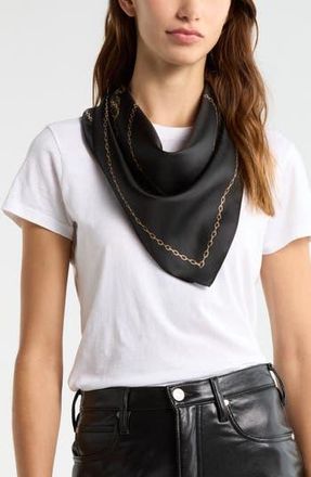 AllSaints All Chains Silk Square Scarf in Black at Nordstrom Rack