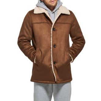 Calvin Klein Mens Cm192244-cog-l Faux Shearling, Cognac, L