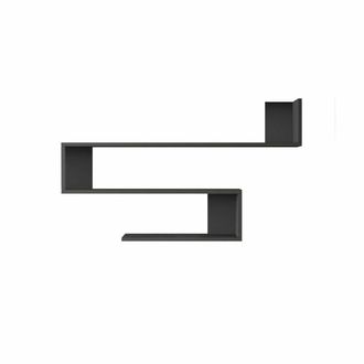 Mobili Rebecca Estanter&iacute;a de pared moderna gris oscuro, l 120 cm