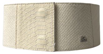 Gianfranco Ferre Waxed Cotton Wide Fashion Waistband Womens Belt