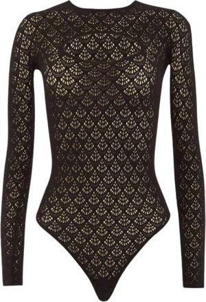 Wolford Mermaid Net String Body - Dames - Bodies - Zwart - S - Katoen - Tops