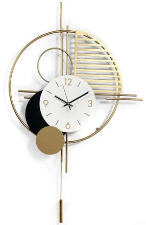 ADM Grosse Design-Wanduhr Geometric &oslash; 53/ H 85 cm