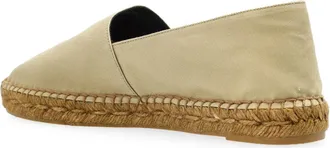 Saint Laurent Womens Cassandre Ysl Logo Espadrilles Beige Shoes > Flats