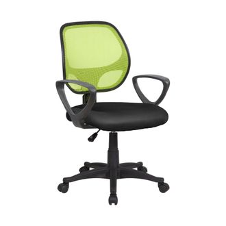 Serena Serena - Silla De Oficina Geraldton, Silla Operativa De Malla Con Reposabrazos, Asiento De Oficina Ergon&oacute;mico, Cm 56x57h88/100, Negro Y Verde