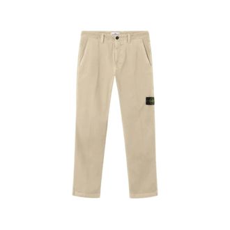 Stone Island Straight Trousers, male, Beige, Size: W32 Cargo Panama Trousers