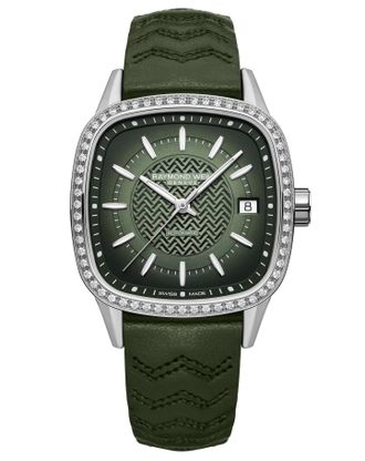Raymond Weil Freelancer Womens Green Watch 2490-SCS-52051 Leather - One Size
