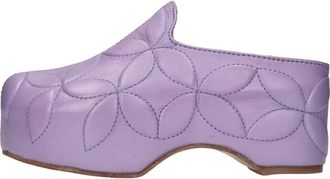 Maliparmi Sabot in Pelle - Dames - Klompen - Paars - 37 EU - Leer - Schoenen
