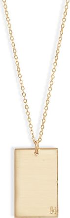 Set & Stones Goldie Initial Tag Pendant Necklace in Gold /H at Nordstrom
