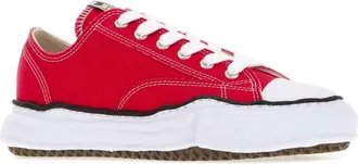 Miharayasuhiro Mens Red Canvas Peterson Sneakers