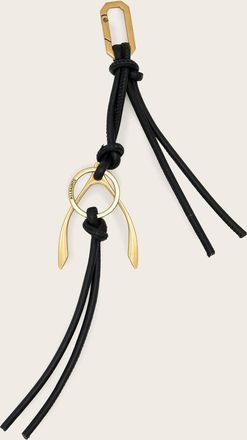 AllSaints Leather Metal Wishbone Bag Charm, Size: One Size