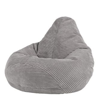 Icon Brand Puf infantil reclinable de pana gris
