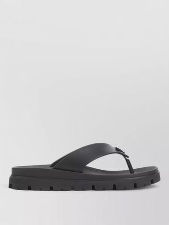 Prada soft cage thong sandals rubber sole