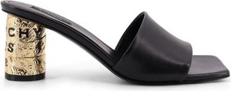 Givenchy Tape Heeled Mules - Dames - Muiltjes - Zwart - 37 EU - Leer - Schoenen