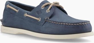 Sperry Top-Sider Mens Sperry Authentic 2 Eye Boat Leather Mens Navy Boat Shoes - Blue - Size: 11