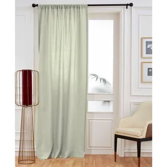 Solino Home Linen Curtain with Light Filtering Rod Pocket for Living Room, Bedroom in Sage Green at Nordstrom, Size Xx-Large
