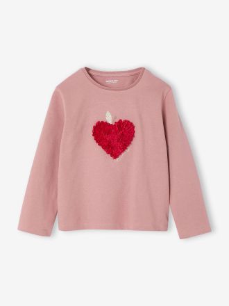 Vertbaudet M&auml;dchen T-Shirt mit Relief-Herz blush