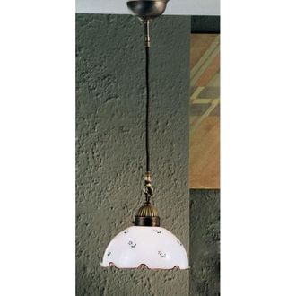 Kolarz Kolarz Nonna - L&aacute;mpara Colgante De C&uacute;pula De Vidrio Estilo Caba&ntilde;a, Lat&oacute;n Envejecido Mate, 1x E27