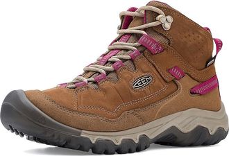 Keen Targhee IV Waterproof Hiking Boot Womens Climbing Shoes Bison/Beaujolais : 5.5 B - Medium, Leather