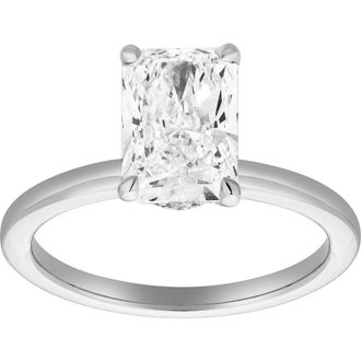 LuvMyJewelry Tia 14K Gold Radiant Lab Grown Diamond Hidden Halo Ring - 2.1 Ct in 14K White Gold at Nordstrom, Size 5.5