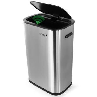 Elama 14.5 Gallon Automatic Sensor Hands Free Trash Can in Silver at Nordstrom
