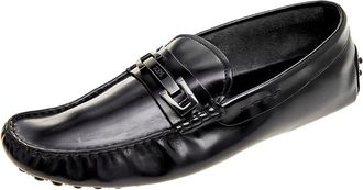 Tod's Tods Black Leather Buckle Loafers