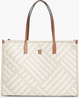 Tommy Hilfiger Womens TH City Tote Bag in Ivory - One Size