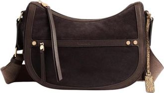 Borbonese Luna Bag Small - Dames - Schoudertassen - Bruin - ONE Size - Leer - Tassen