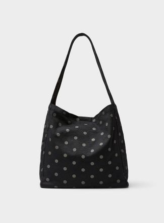 Simons Womens Contrast-dot fabric hobo bag