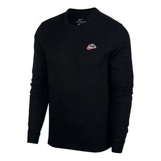Nike Sportswear Heritage Casual Round-neckLong-sleeveTee Men Black CJ8439-010