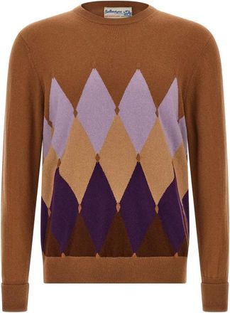 Ballantyne Truien & Vesten, Heren, Veelkleurig, M, Kasjmier, Argyle Sweater