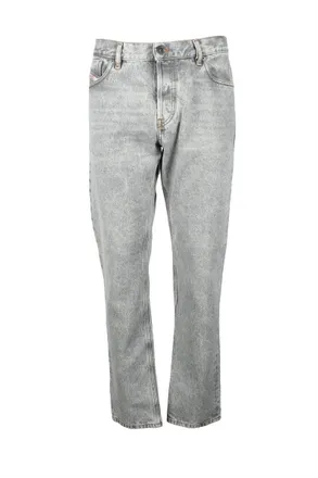 Diesel Light Grey Straight Cotton Jeans