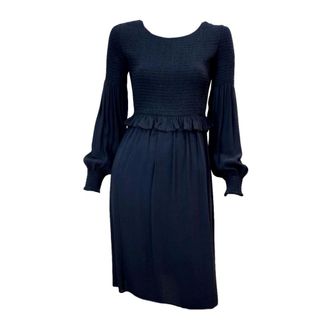 HUGO BOSS Dames, Jurken, Blauw, Maat: L Viscose