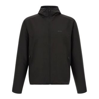 HUGO BOSS Jassen, Heren, Zwart, S, Polyester, Litewear Hooded Jacket