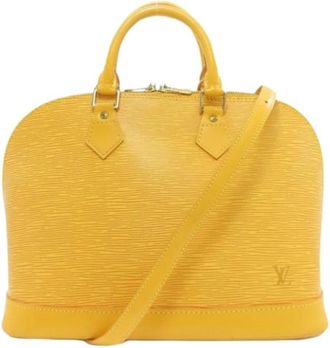 Louis Vuitton Pre-owned Alma PM Handtas - Dames - Vintage Handtas - Geel - ONE Size - Leer - Vintage