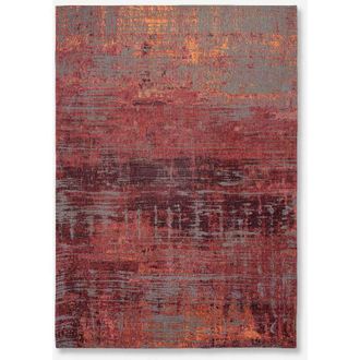 Louis De Poortere DESIGN A STRISCE - TAPPETO ASTRATTO ATLANTIC - Prodotto in Belgio - Tessuto piatto jacquard meccanico - Rifinito a mano - Antiscivolo naturale