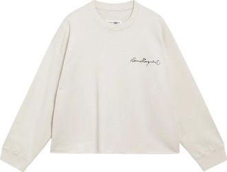 Maison Margiela Hoodies & sweatvesten, Dames, Beige, M, Sweatshirt