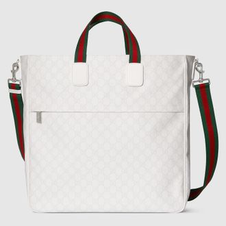 Gucci Large Crossbody Bag, White, GG Canvas