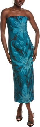 Rene Ruiz Strapless Straight Across Midi Dress