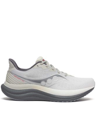 Saucony Light Grey Mesh Running Shoes with Cushioned Midsole