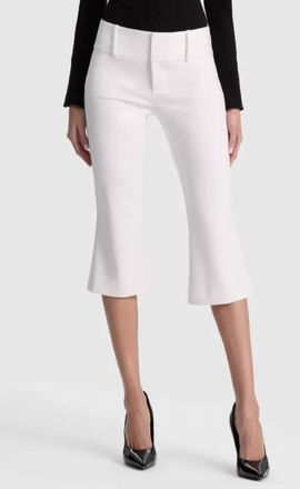 Alice & Olivia Kai Low Rise Capri Pants In White