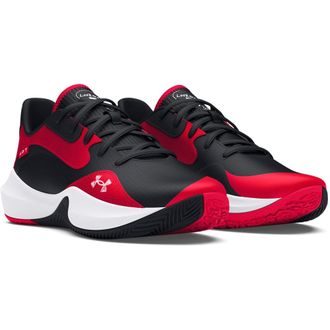 Under Armour Laufschuh UNDER ARMOUR UA Lockdown 7 Low, Damen, Gr. 47,5, weiss (rot, schwarz, wei&szlig;), Leder, Synthetik, Textil, Schuhe Laufschuh