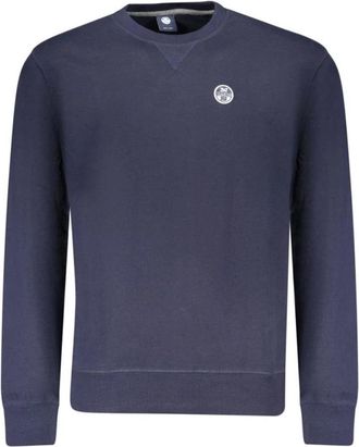 North Sails Katoenen sweatshirt met geribbelde manchetten - Heren - Sweatshirts - Blauw - XL - Katoen - Hoodies & sweatvesten
